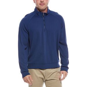 Truth Mens  Textured 1/2-Zip Funnel Neck Pullover, Blue